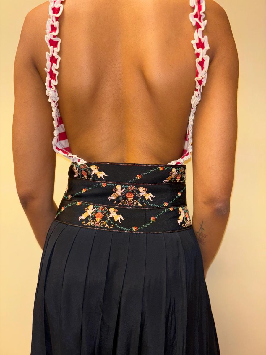 Vintage Chantal Thomass Cherub Print Maxi Skirt product image