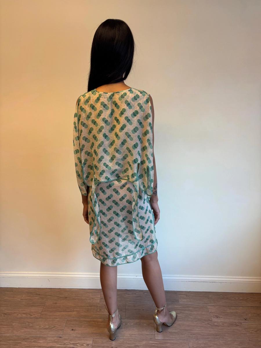 1920s Green Polka Dot Voile Day Dress product image