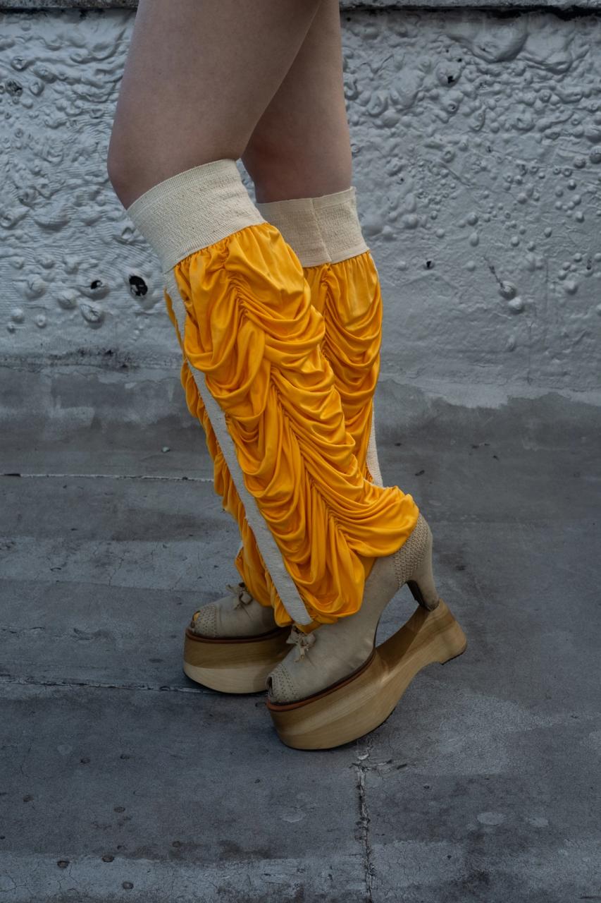 Antique Jockstrap Legwarmers - Egg Yolk  product image