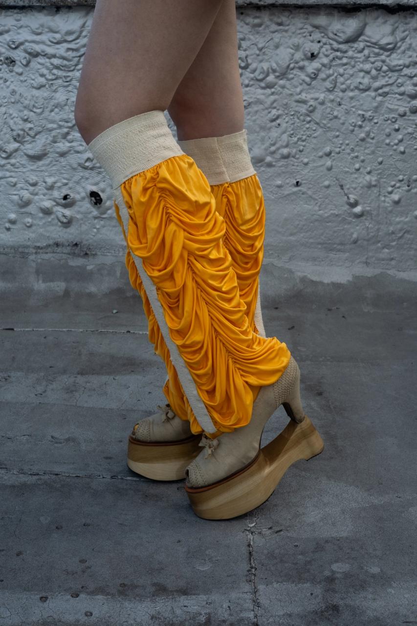 Antique Jockstrap Legwarmers - Egg Yolk product image