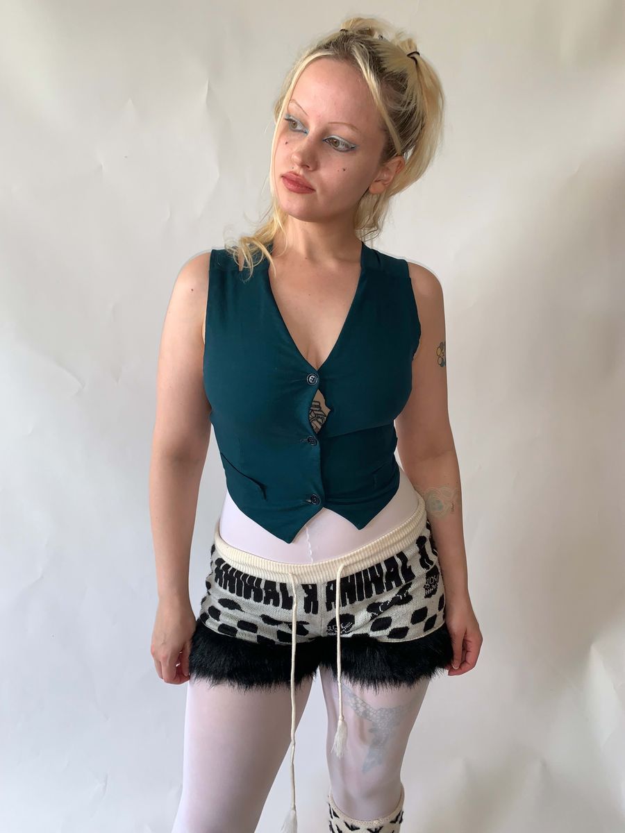 1990s Romeo Gigli Criss Cross Stretchy Vest product image