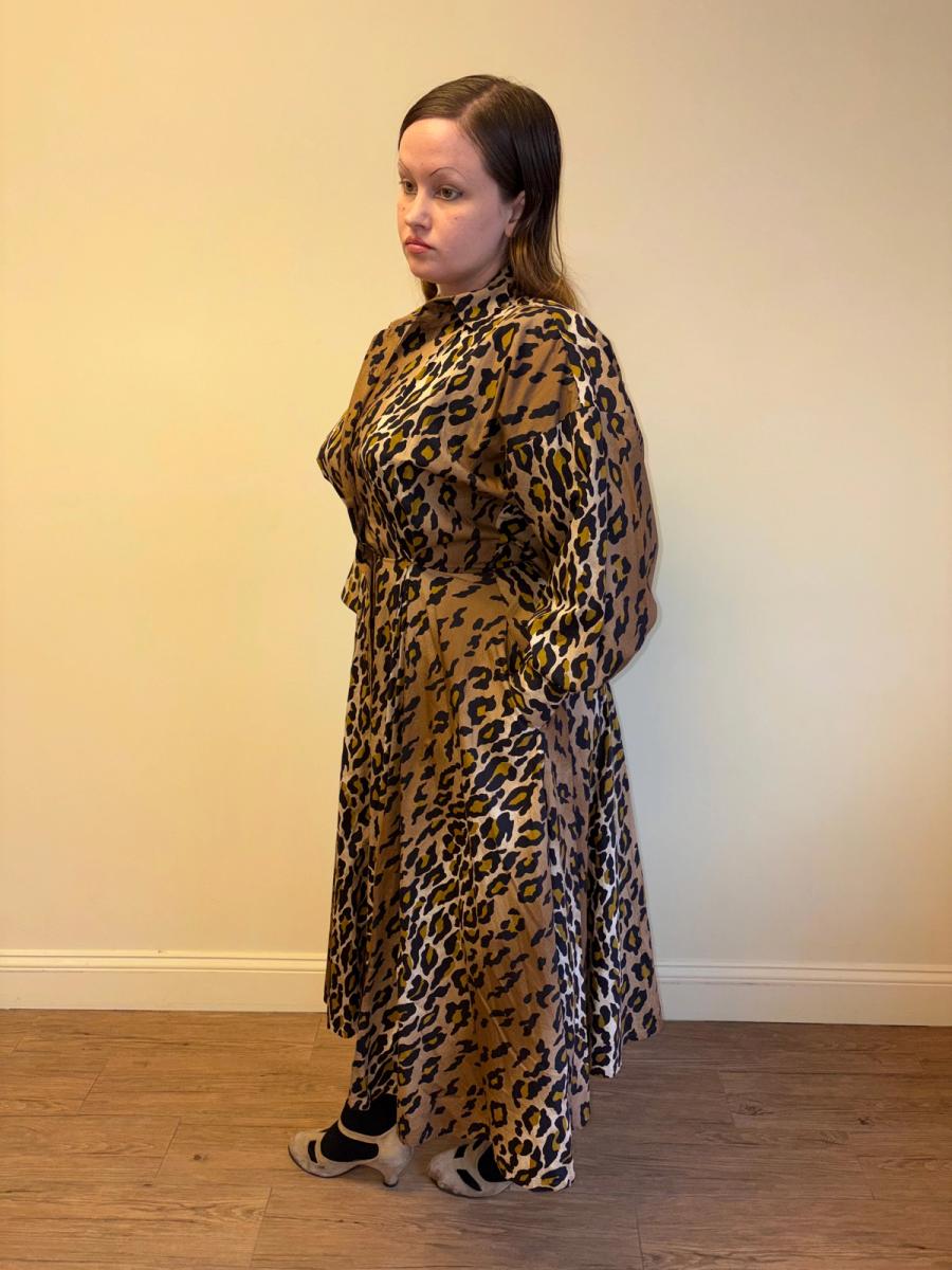 80s Norma Kamali Cheetah Print Dress product image
