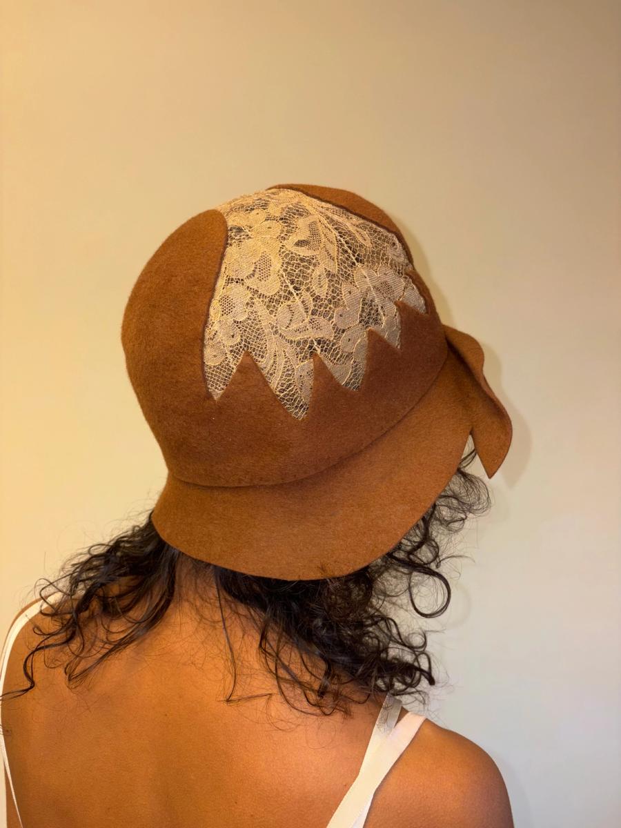 20s Lace Cutout Cloche Hat product image