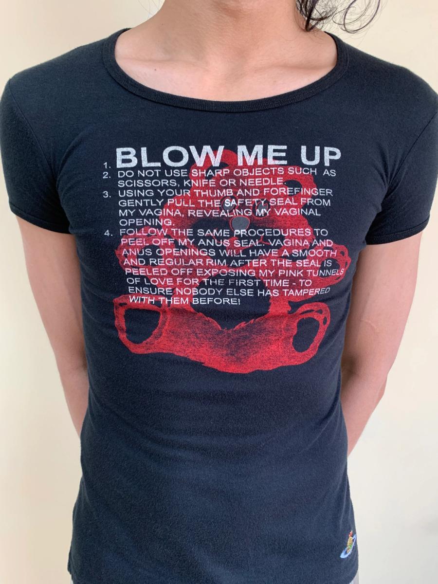 Vivienne Westwood 'Blow Me Up' Erotic Text Teddy Tee product image