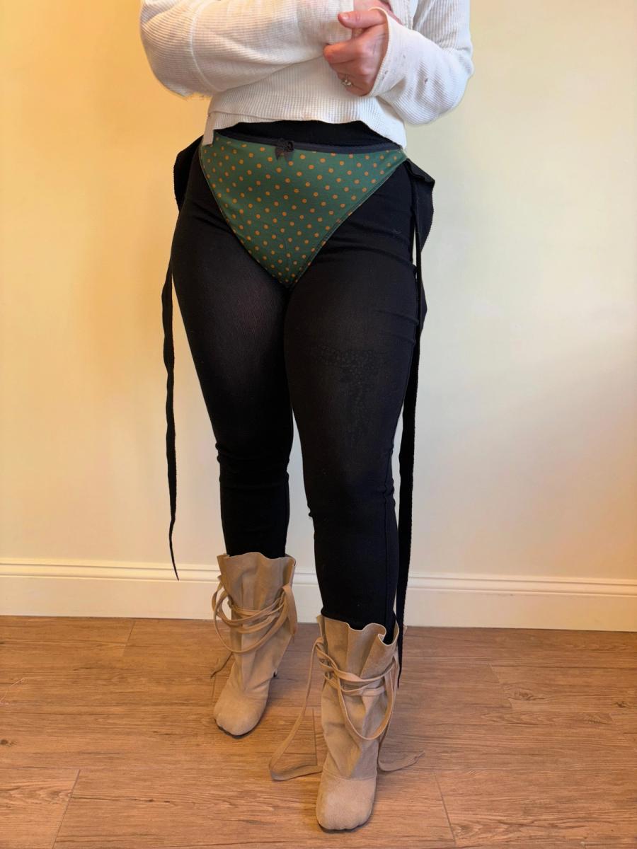 90s Gaultier Dead-stock Green Printed Thong product image