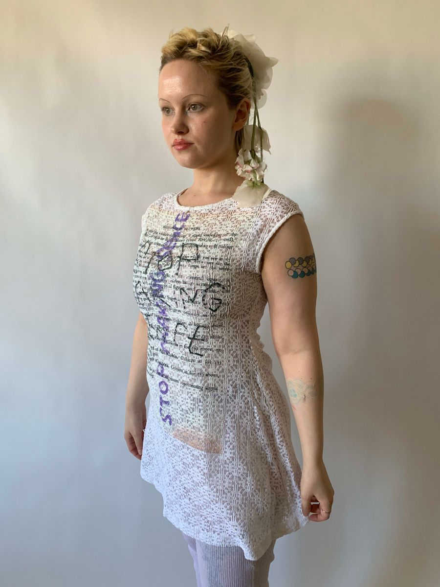 Nozomi Ishiguro "Stop Making Sense" Lace Minidress product image