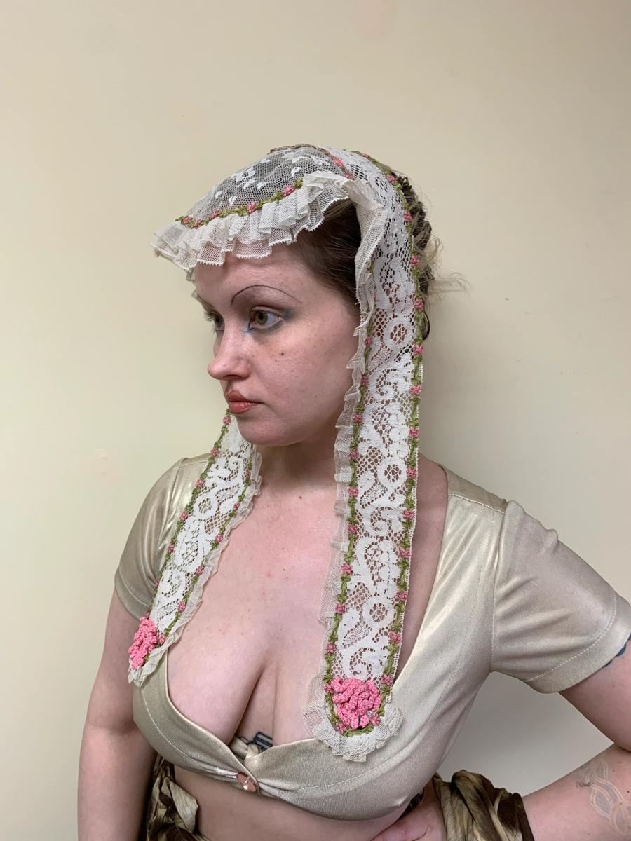 1860s Lace Bang Bonnet with Lappets product image