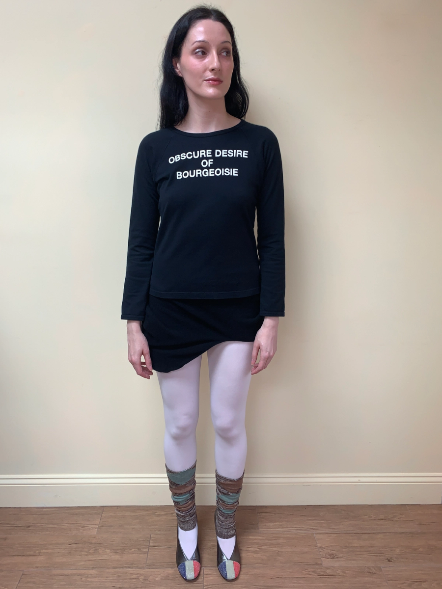 Obscure Desire of Bourgeoisie Logo Black Long Sleeve Shirt product image