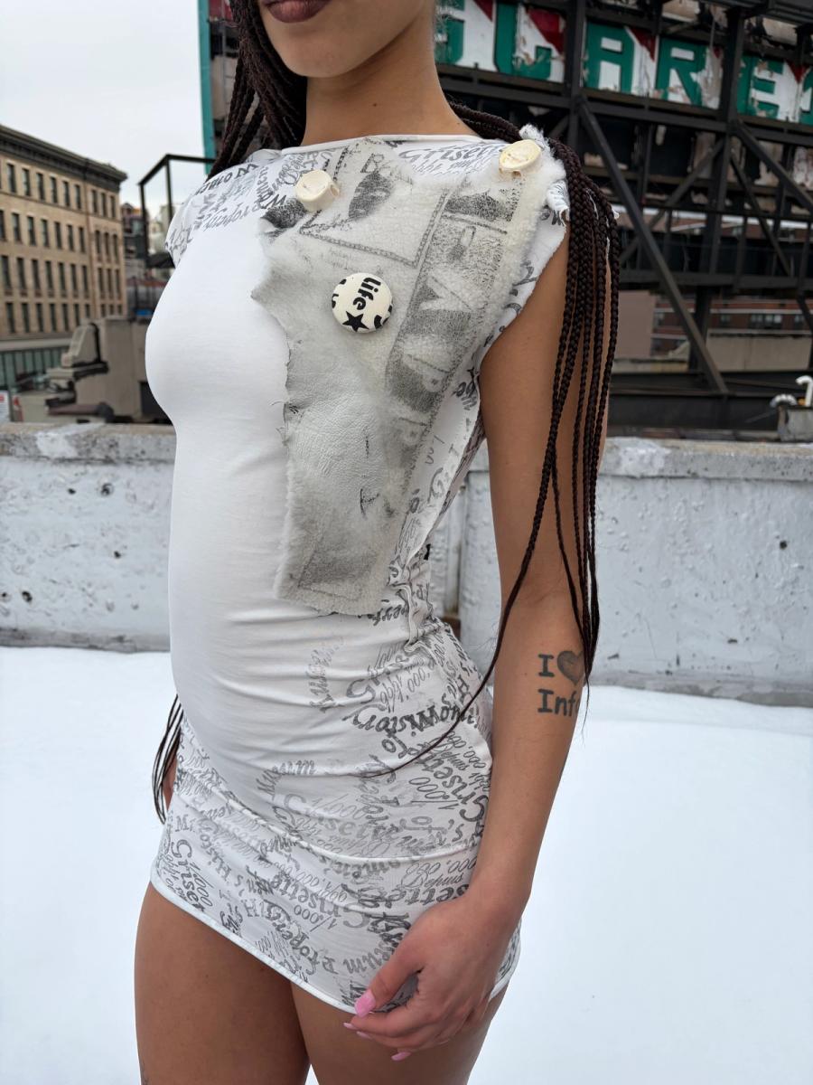 Grisette Printed Fur Minidress  product image