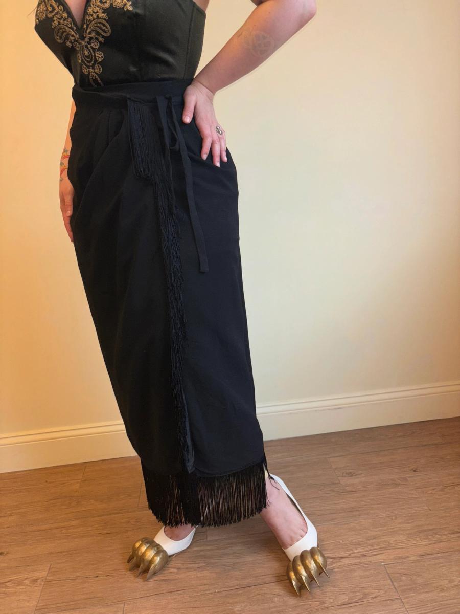Vintage Dolce & Gabbana Wrap Skirt With Fringe  product image
