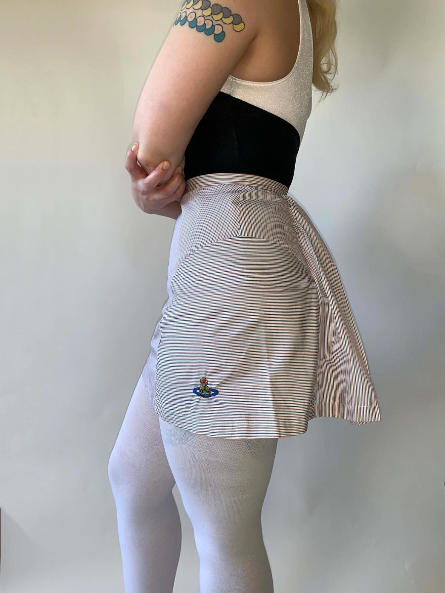 90s Vivienne Westwood Striped Miniskirt