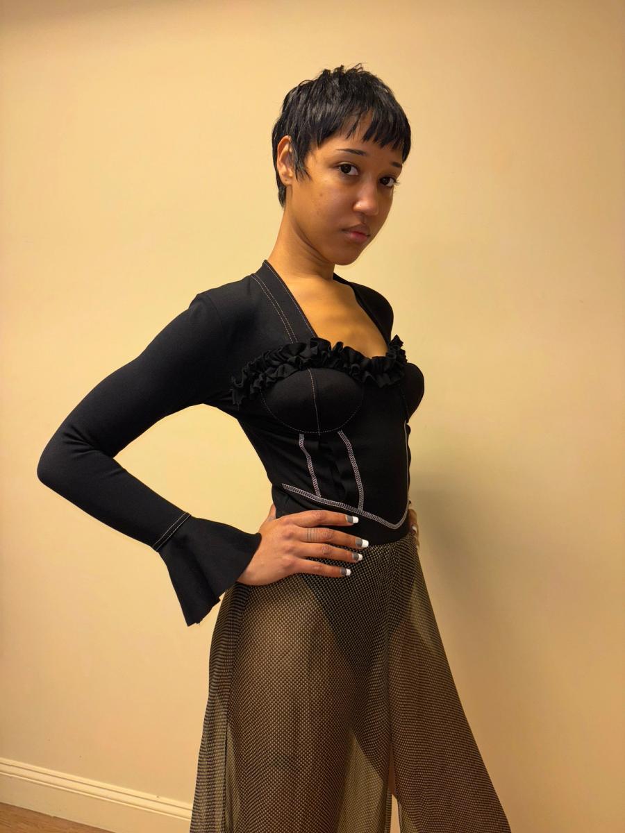 90s La Cage Aux Meufs Ruffle Leotard product image