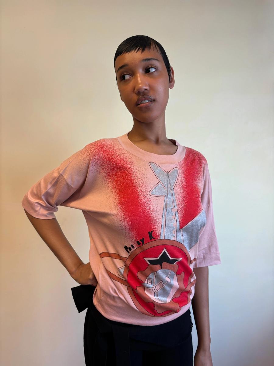 80s Krizia Poi Airplane Blush Shirt product image