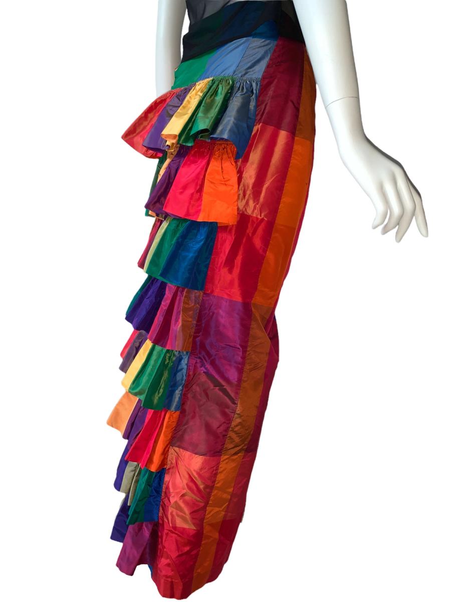 90s Chantal Thomass Changeable Taffeta Bustle Skirt product image