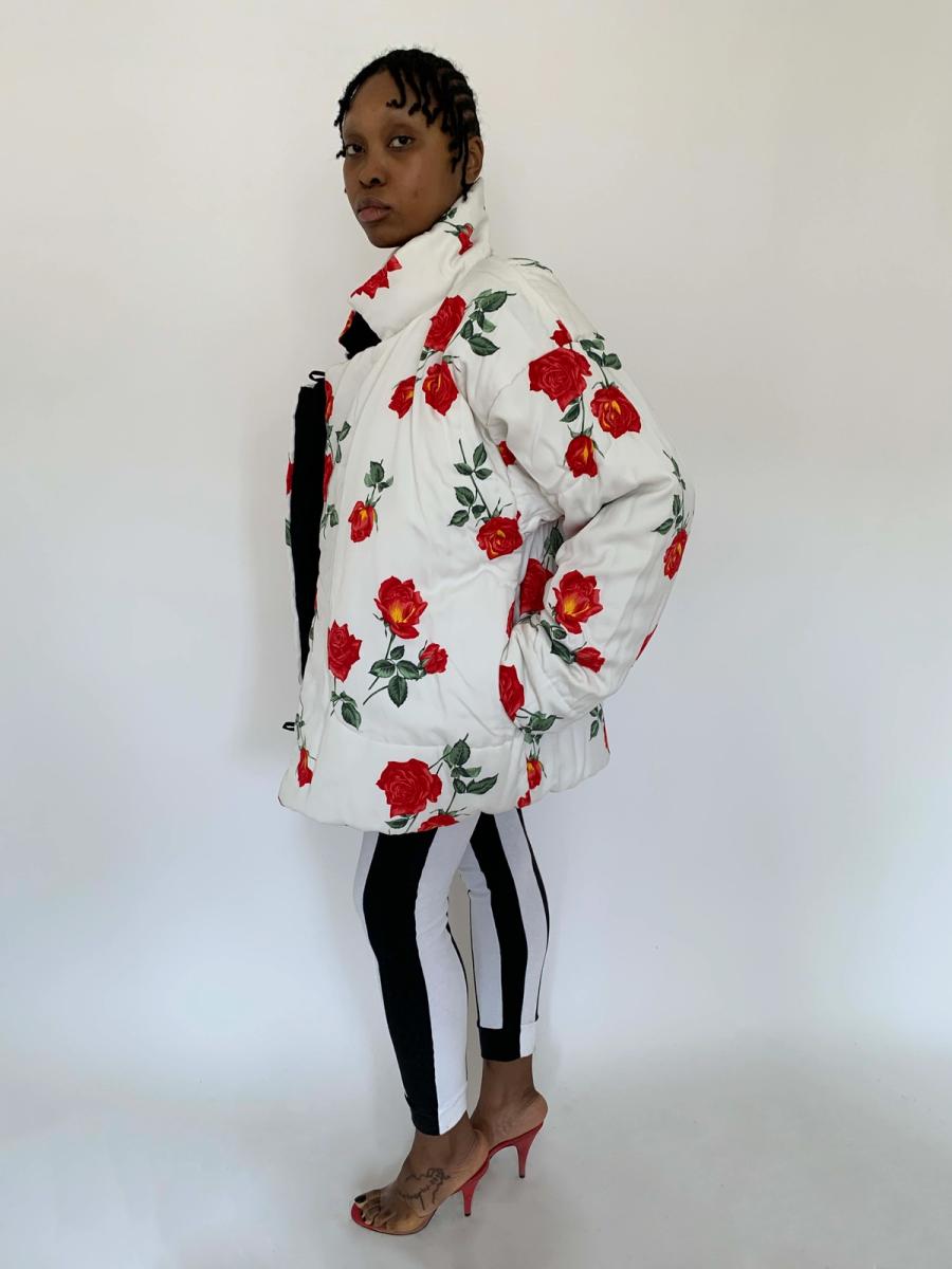 90s Norma Kamali Reversible Rose Jacket  product image