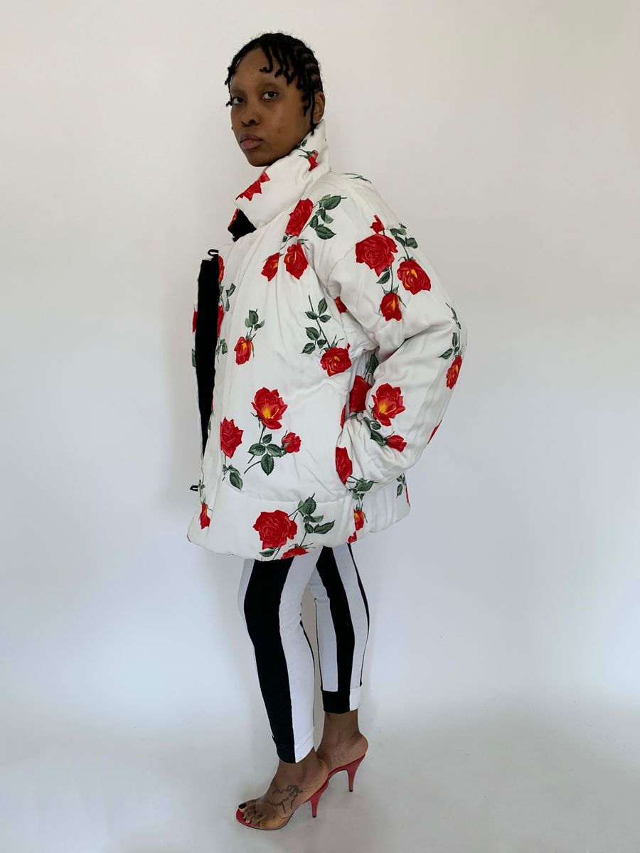 90s Norma Kamali Reversible Rose Jacket product image