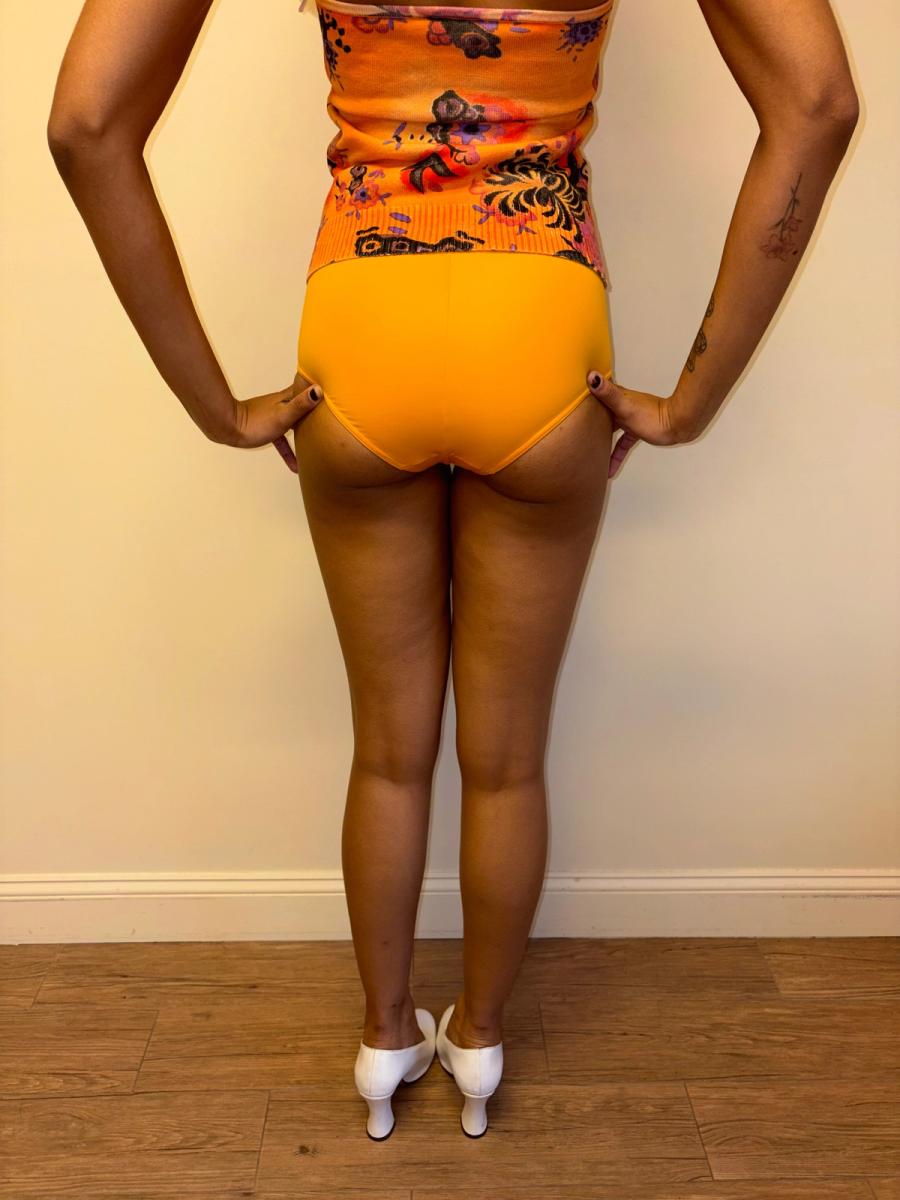 Chantal Thomass Yellow Ruffle Bow Swim Bottoms product image