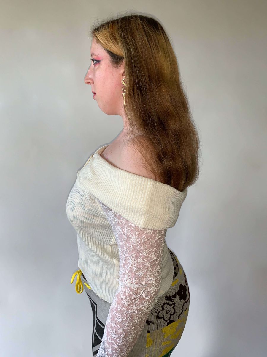 80s Atsuki Onishi White Lace Top product image