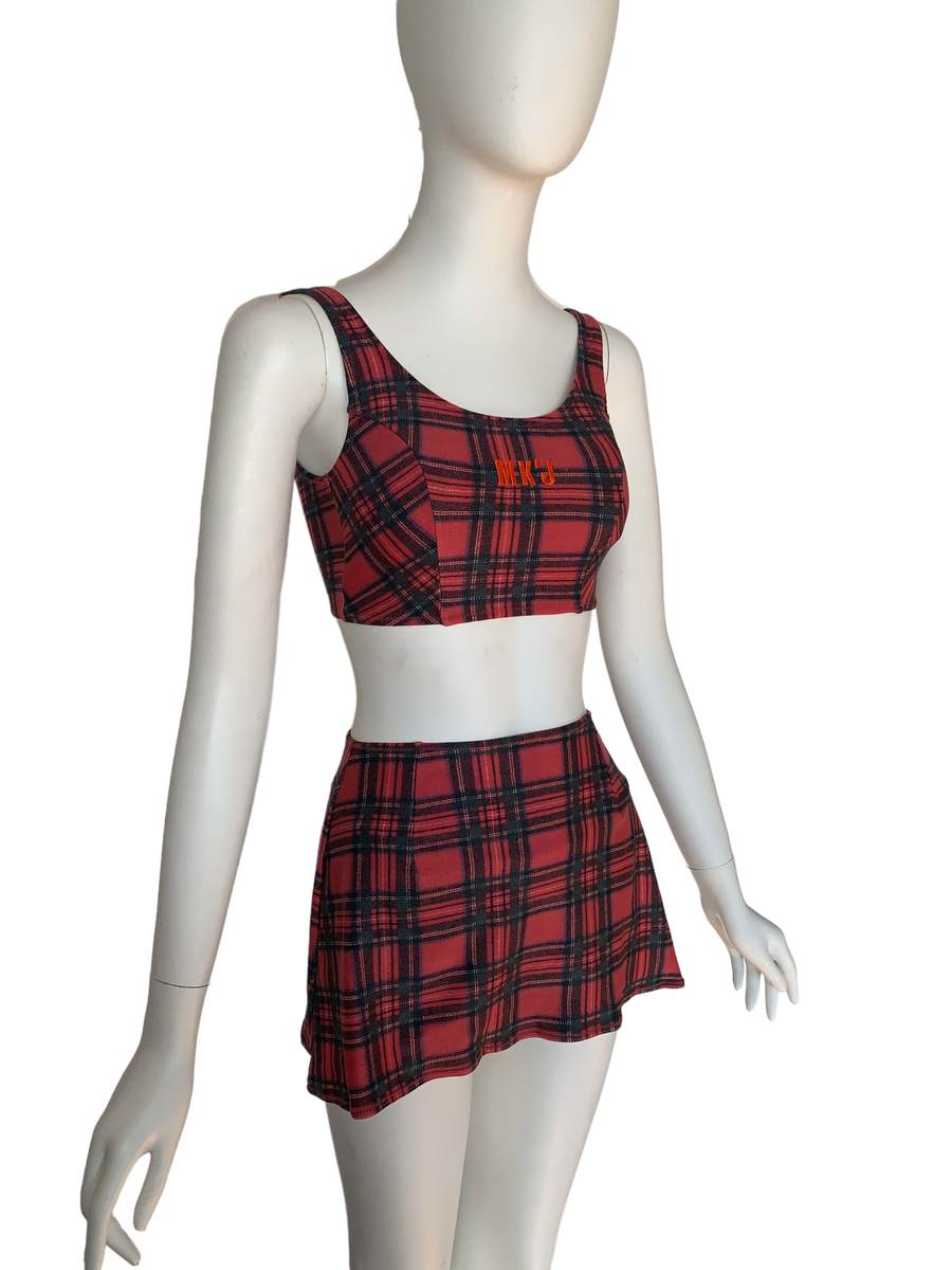 90s Michiko Koshino Plaid Swim Set product image