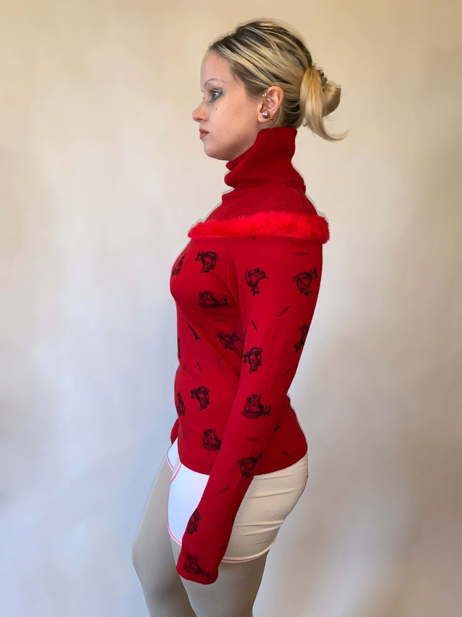 80s Atsuki Onishi Red Teddy Bear Sweater product image