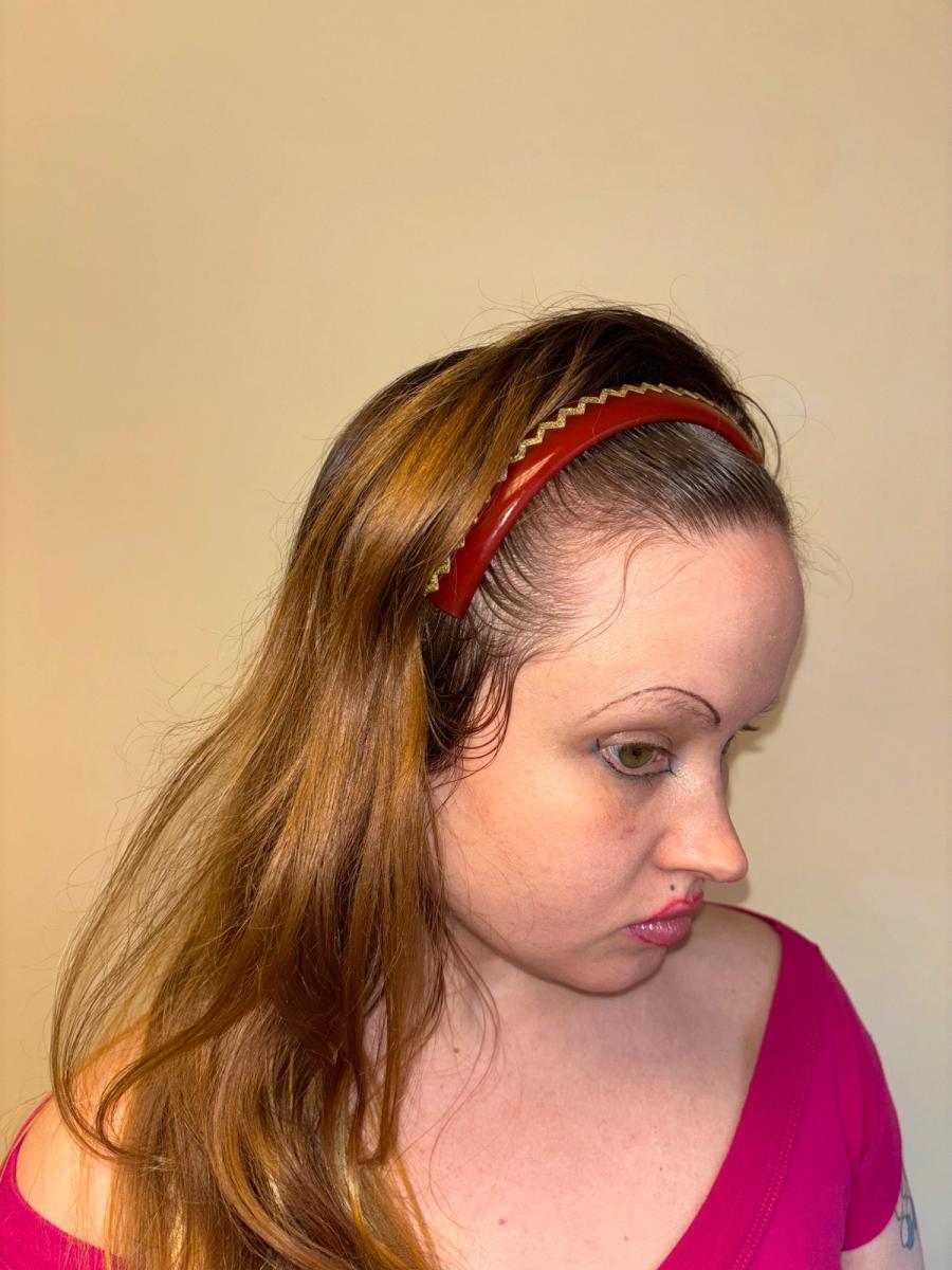 1940s French Early Plastic Amber Zig Zag Hair Comb product image