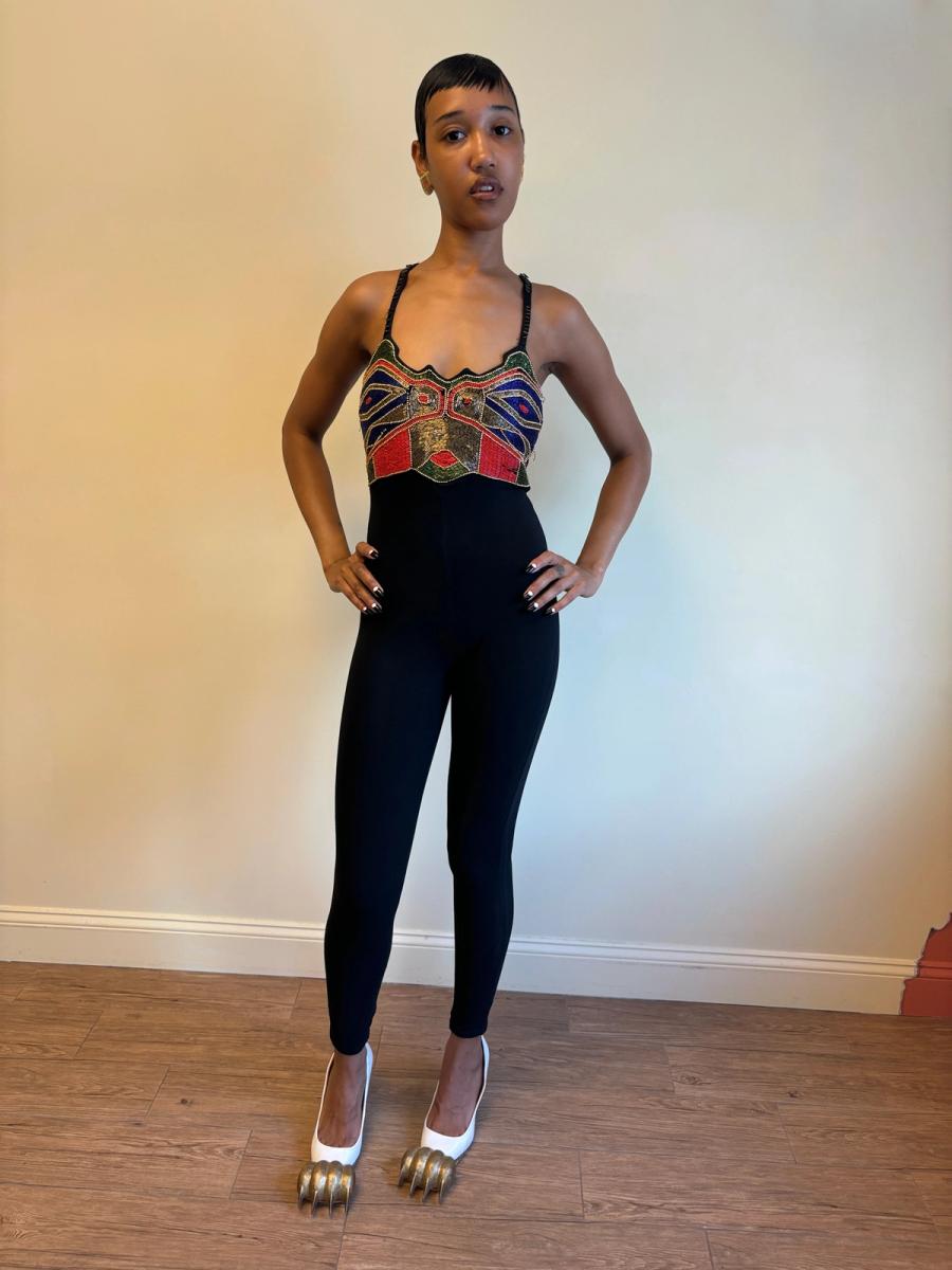 80s Beaded Bodysuit