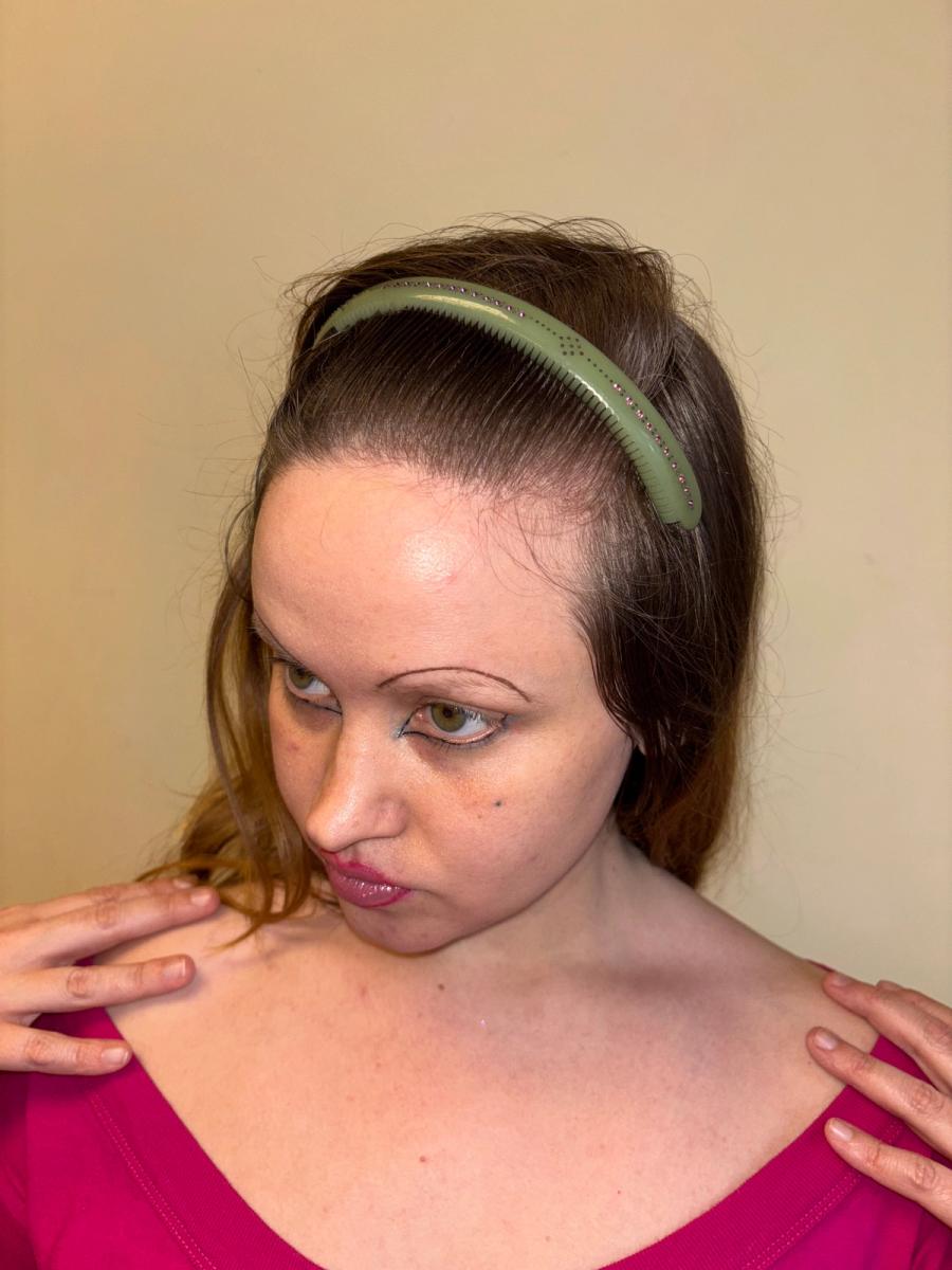 1940s French Early Plastic Chartreuse Hair Comb product image