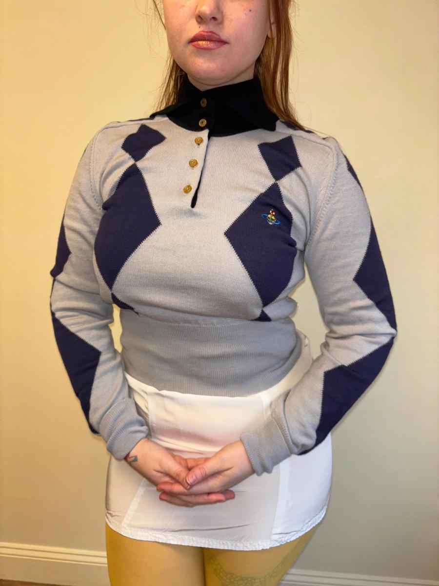90s Vivienne Westwood Argyle Knit Sweater product image