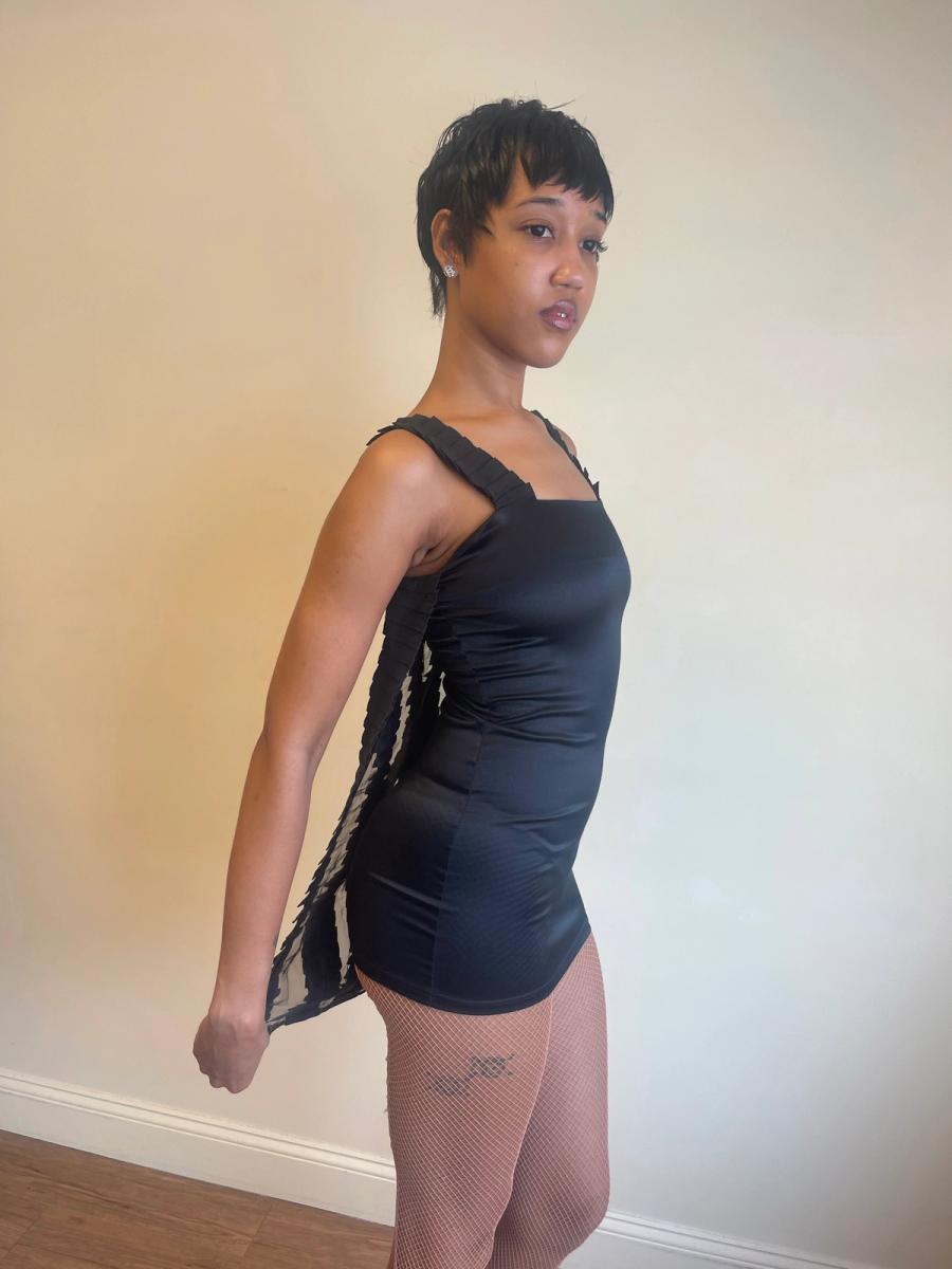 Emilio Cavallini Deadstock Micro-Mini Dress With Cape product image