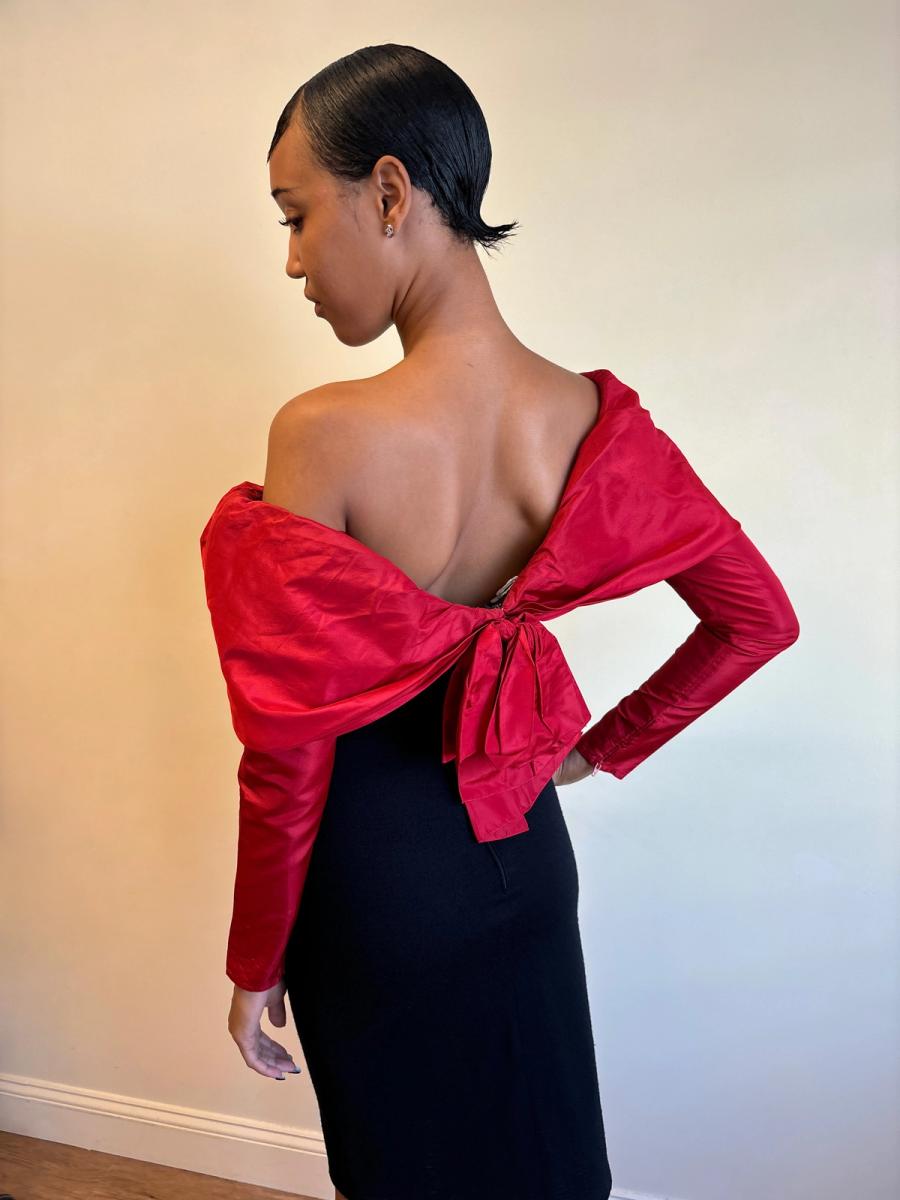 80s Angelo Tarlazzi Bow Dress product image