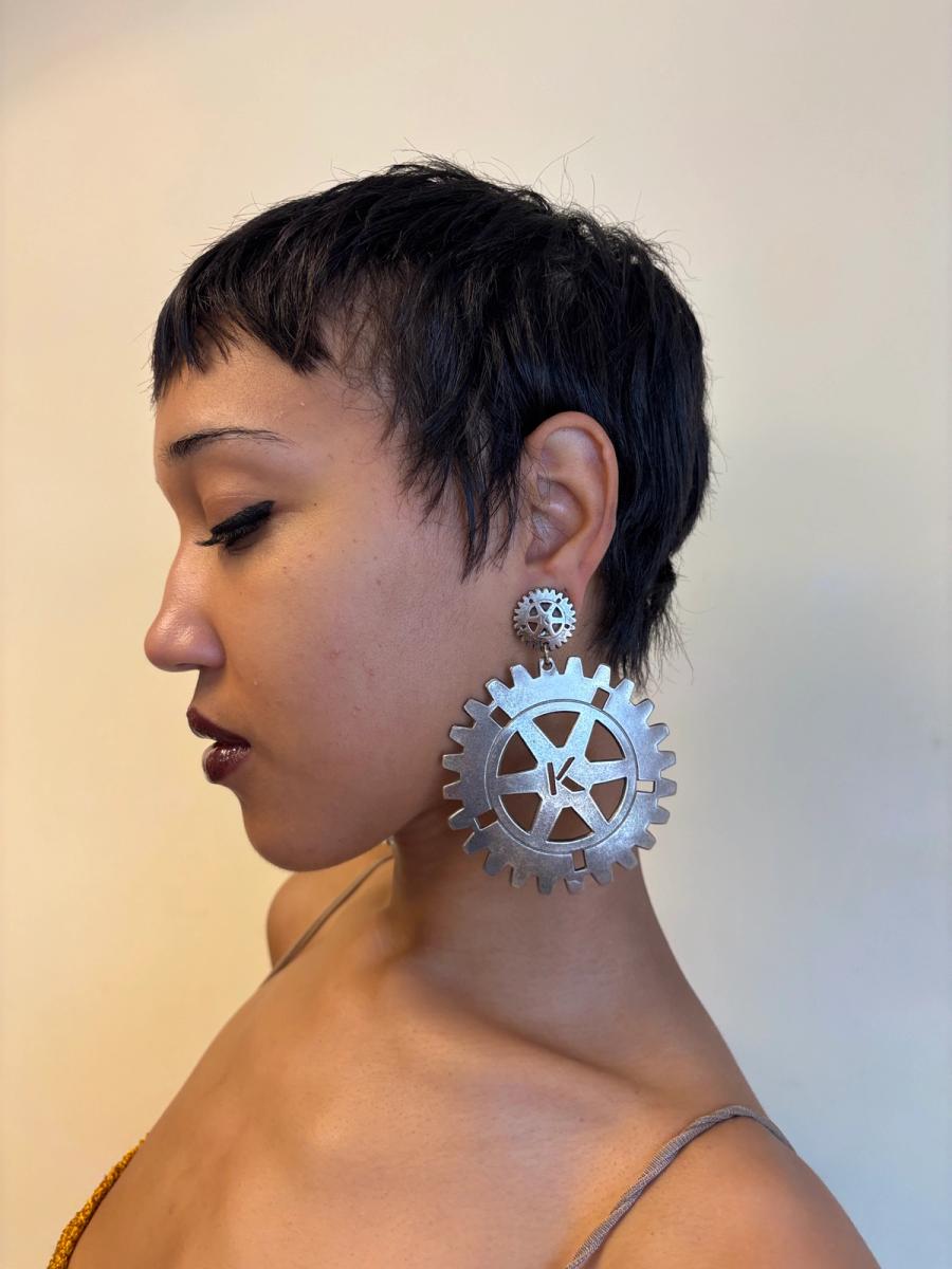 80s Krizia Gear Earrings product image