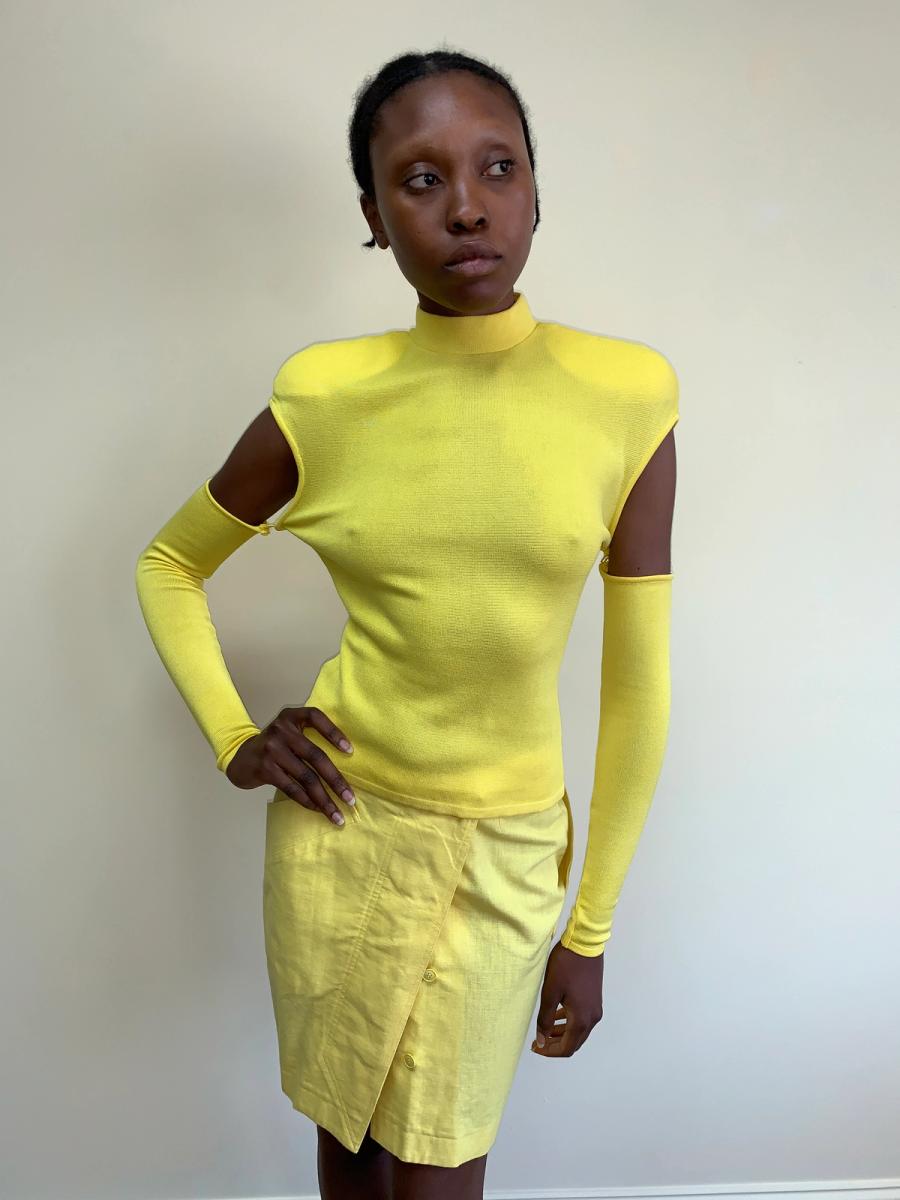 Thierry Mugler Late 80s- Early 90s Detached Arms Knit Top product image