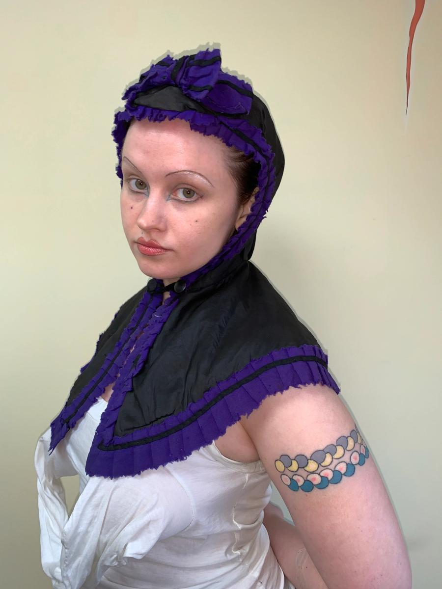 Victorian Hood with Purple Trim product image