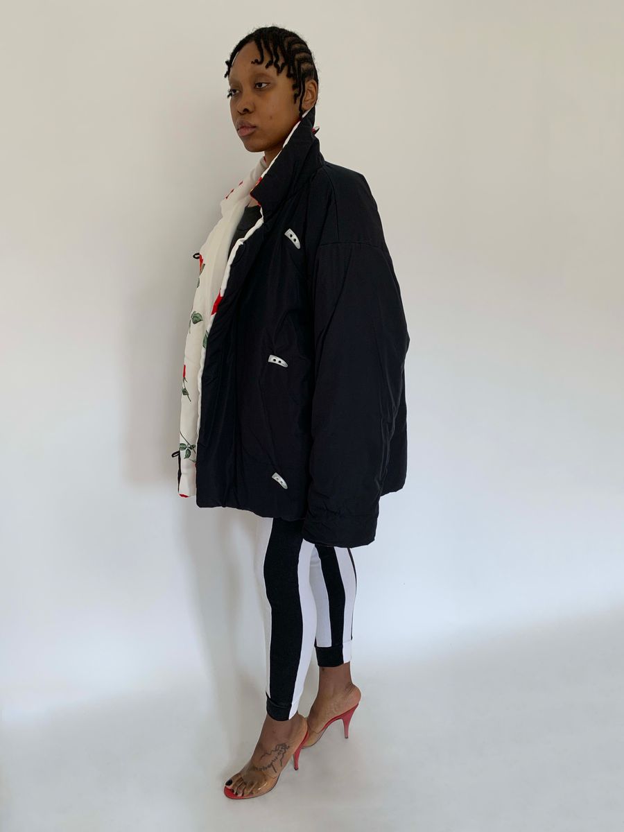 90s Norma Kamali Reversible Rose Jacket product image