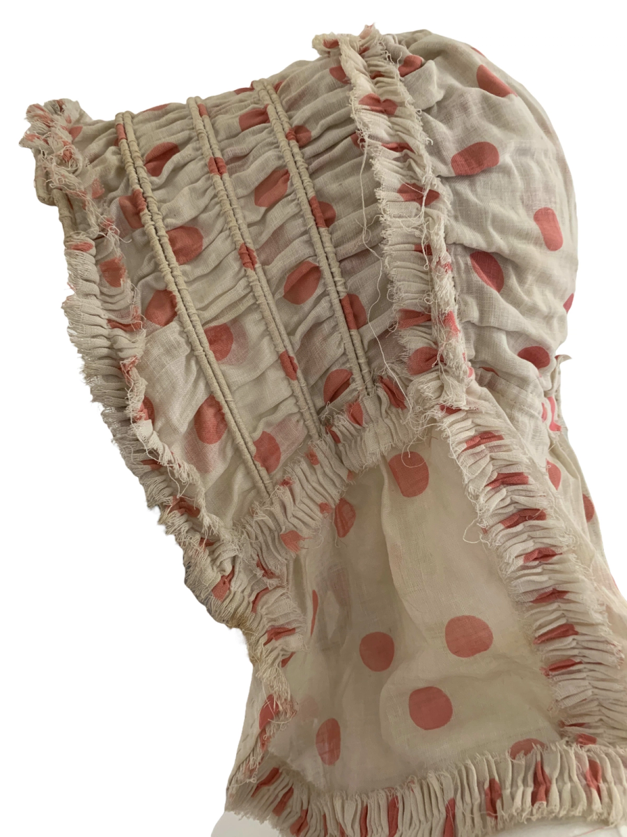 1800s Polka Dot French Sunbonnet product image