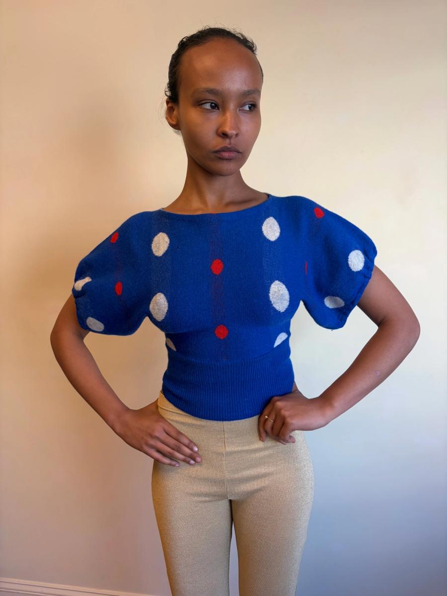 80s Dorothée Bis Polka Dot Sweater product image