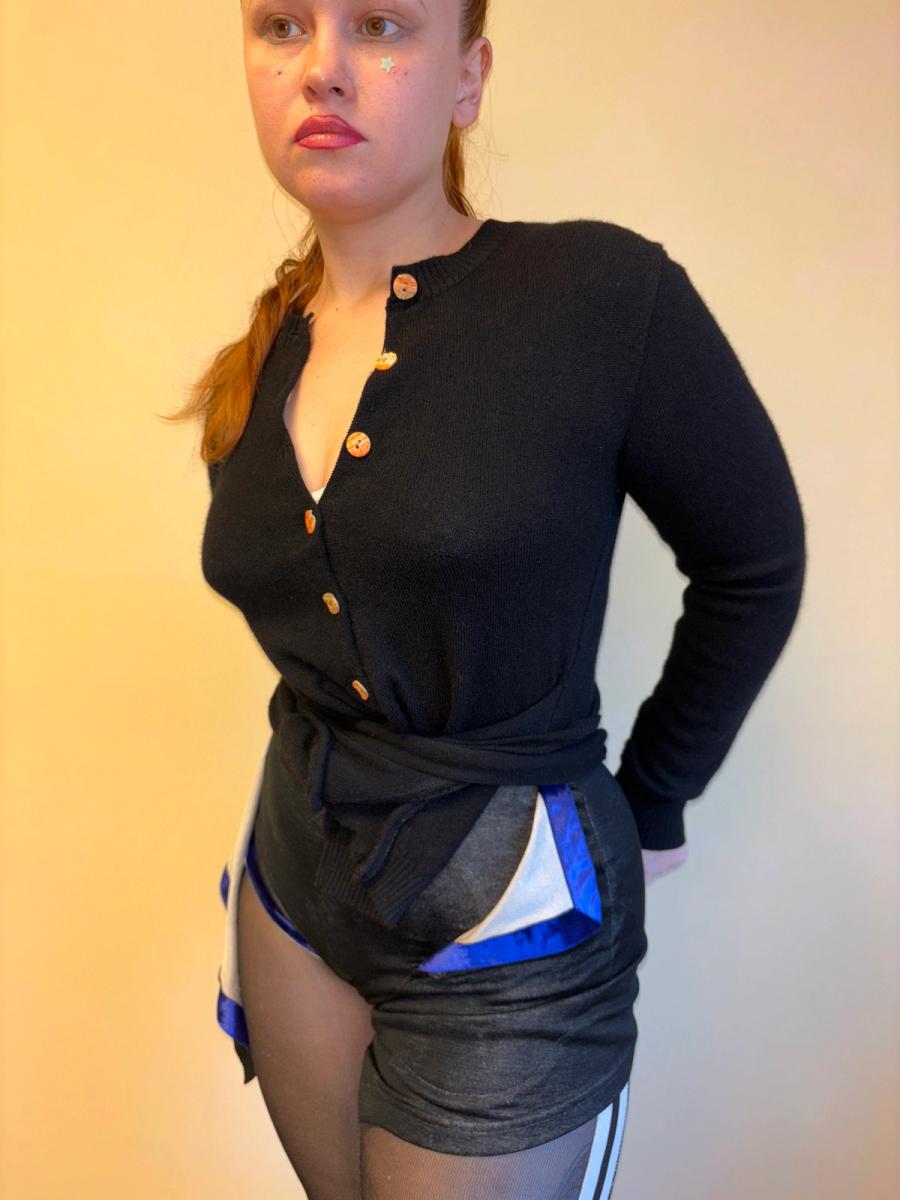 90s Jane Marple Dans Le Salon Cardigan With Ties product image