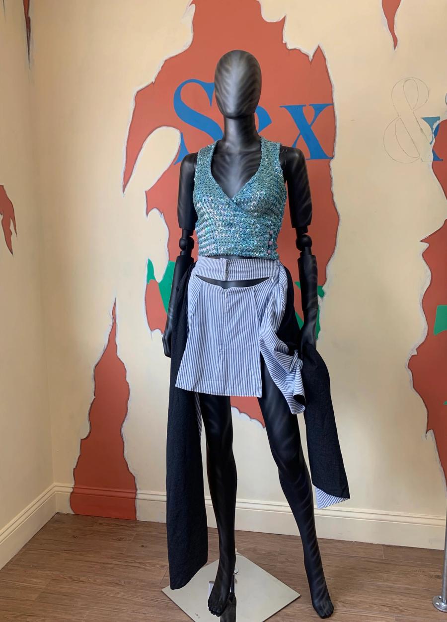 20471120 Miniskirt with Draping Sash Detail product image