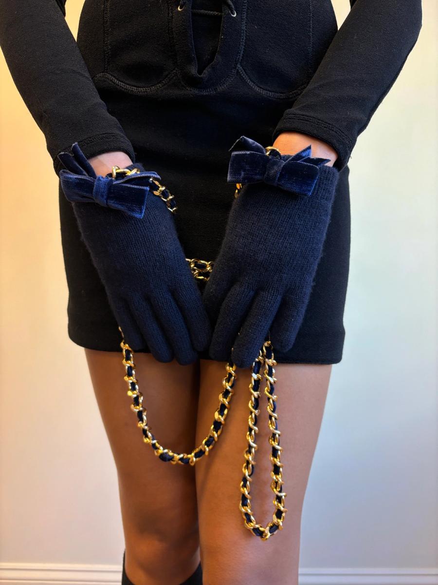 MILK Ribbon and Chain Gloves