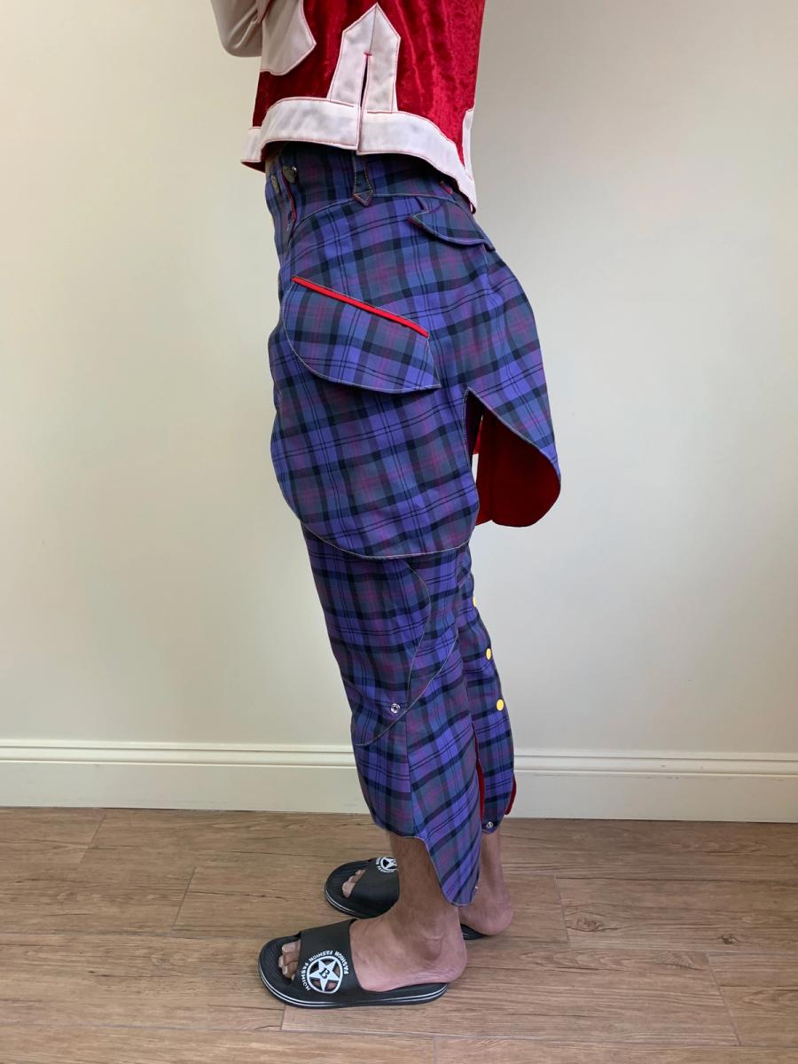 Takuya Angel Wing-like Tartan Pants product image