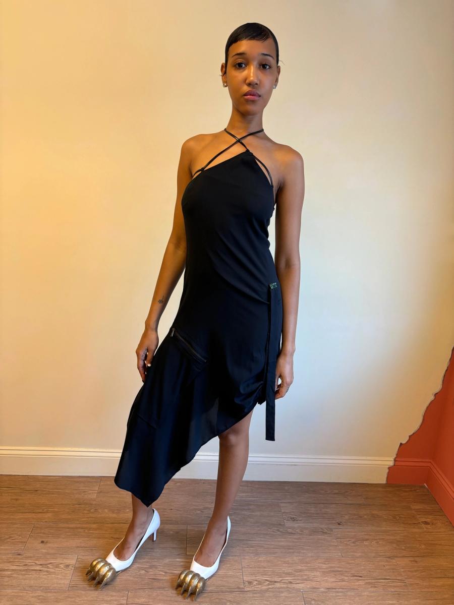 Vintage John Richmond Metal Strap and Diamante Dress product image