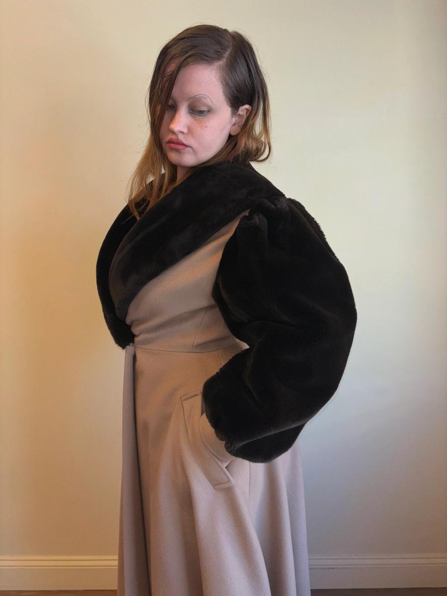 Angelo Tarlazzi Plush Accent Swing Coat product image