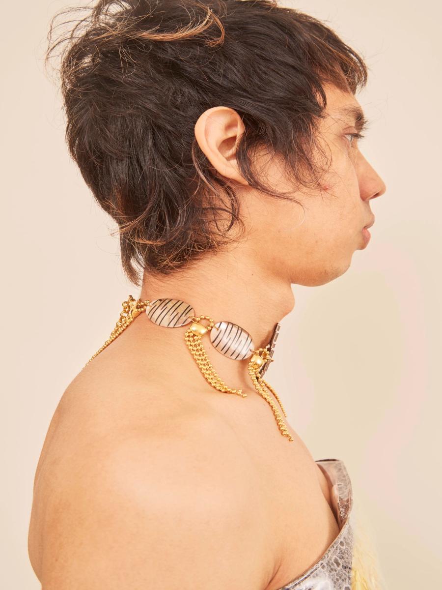 XPOSED Charm Choker with Zebra Plaquettes product image