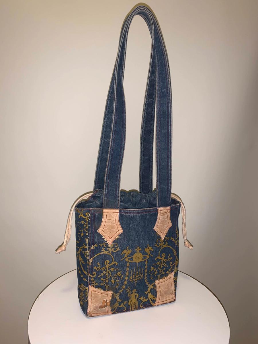 1990 Vivienne Westwood Portrait Collection Denim Boule Bag  product image