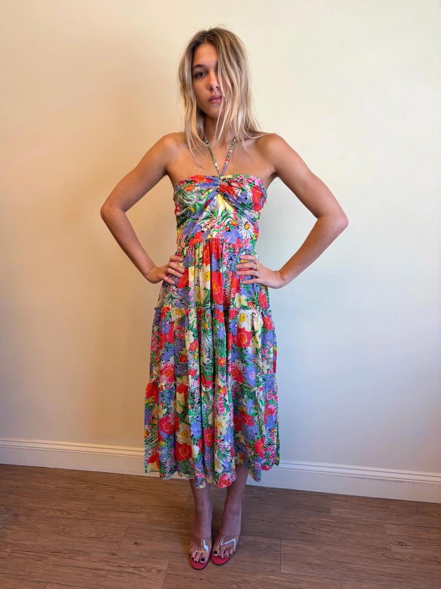 70s Vicky Tiel Floral Dress product image