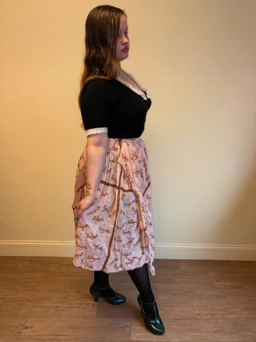 70s Laura Biagiotti Apron Signature Skirt product image