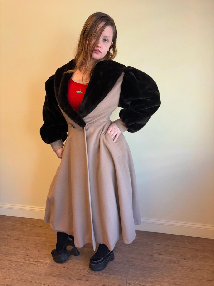 Angelo Tarlazzi Plush Accent Swing Coat  product image