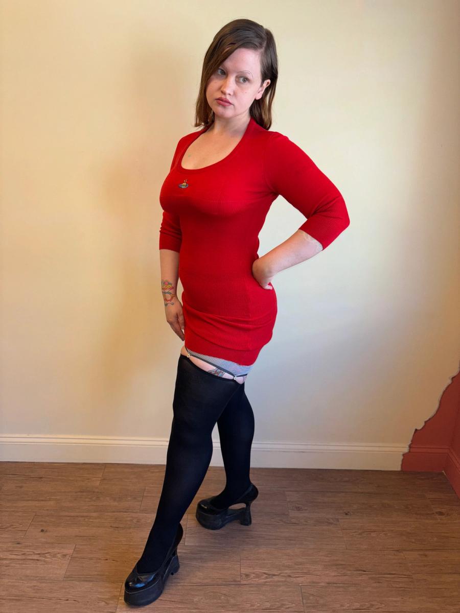 90s Vivienne Westwood Red Knit Dress  product image