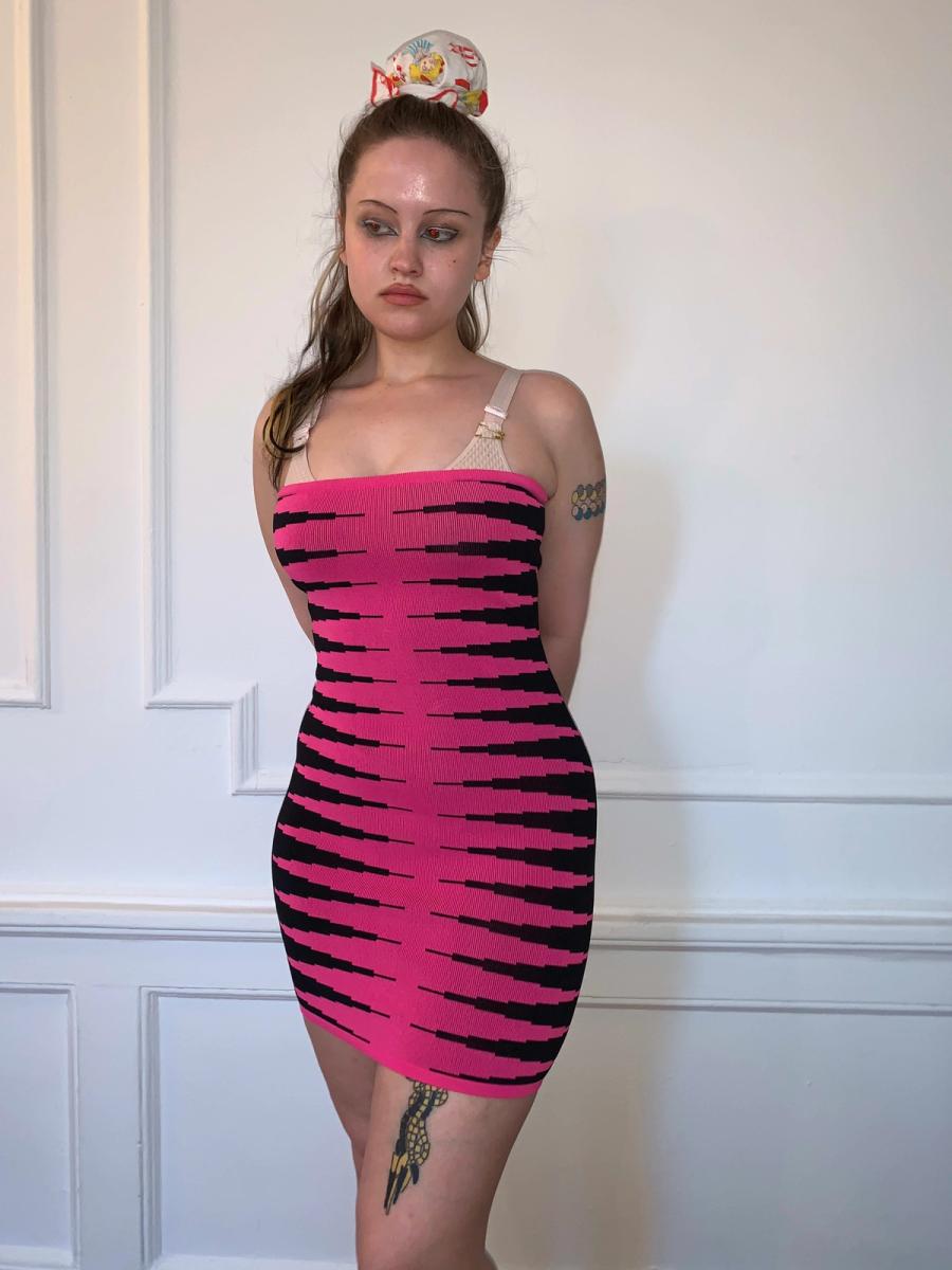 Angelo Tarlazzi 80s Deco Bandage Dress product image