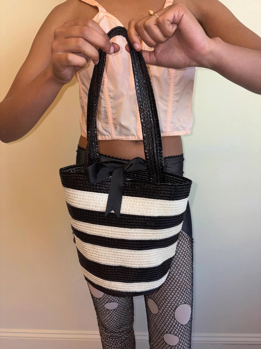 80s Chantal Thomass Suite Straw Striped Bag  product image